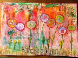 Soul Blossom -- painting by Corrinne Gilman at http://www.sparkledaysstudio.com/2015/04/09/soul-blossom/