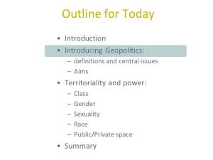 Outline slide. I move the highlighted bar down to show where we are at each interval.